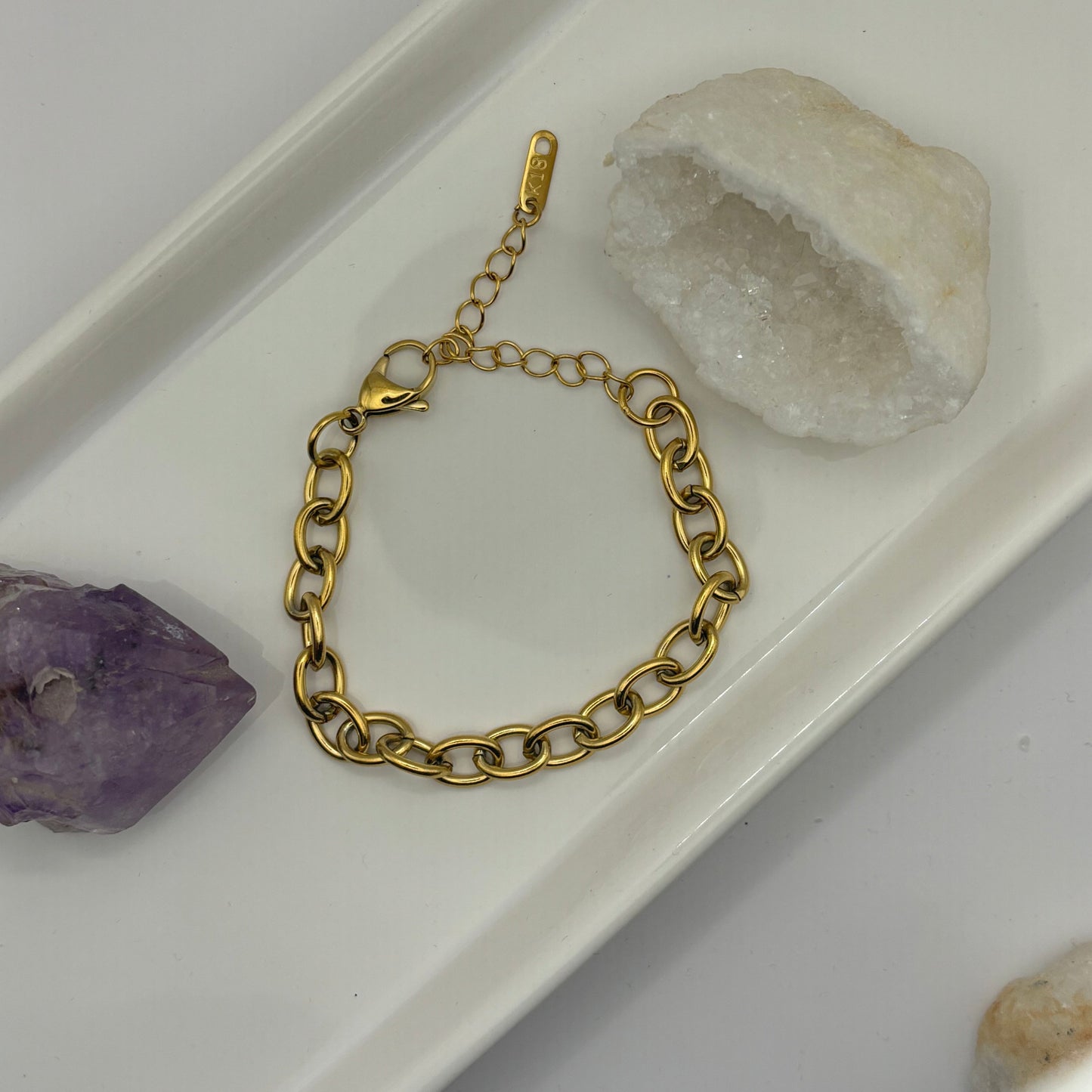 Gold Chain Bracelet - 18k Gold Plated