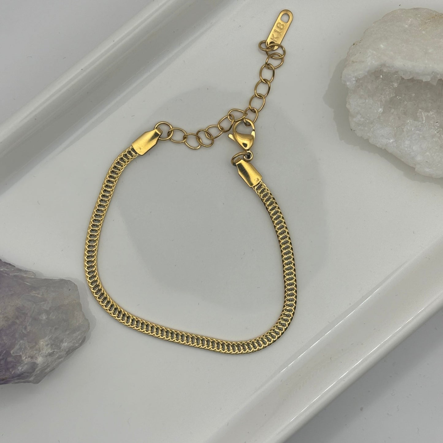 Gold Chain Bracelet - 18k Gold Plated