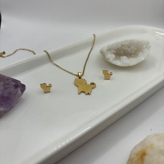Necklace & Earring Cat Animal Bundle