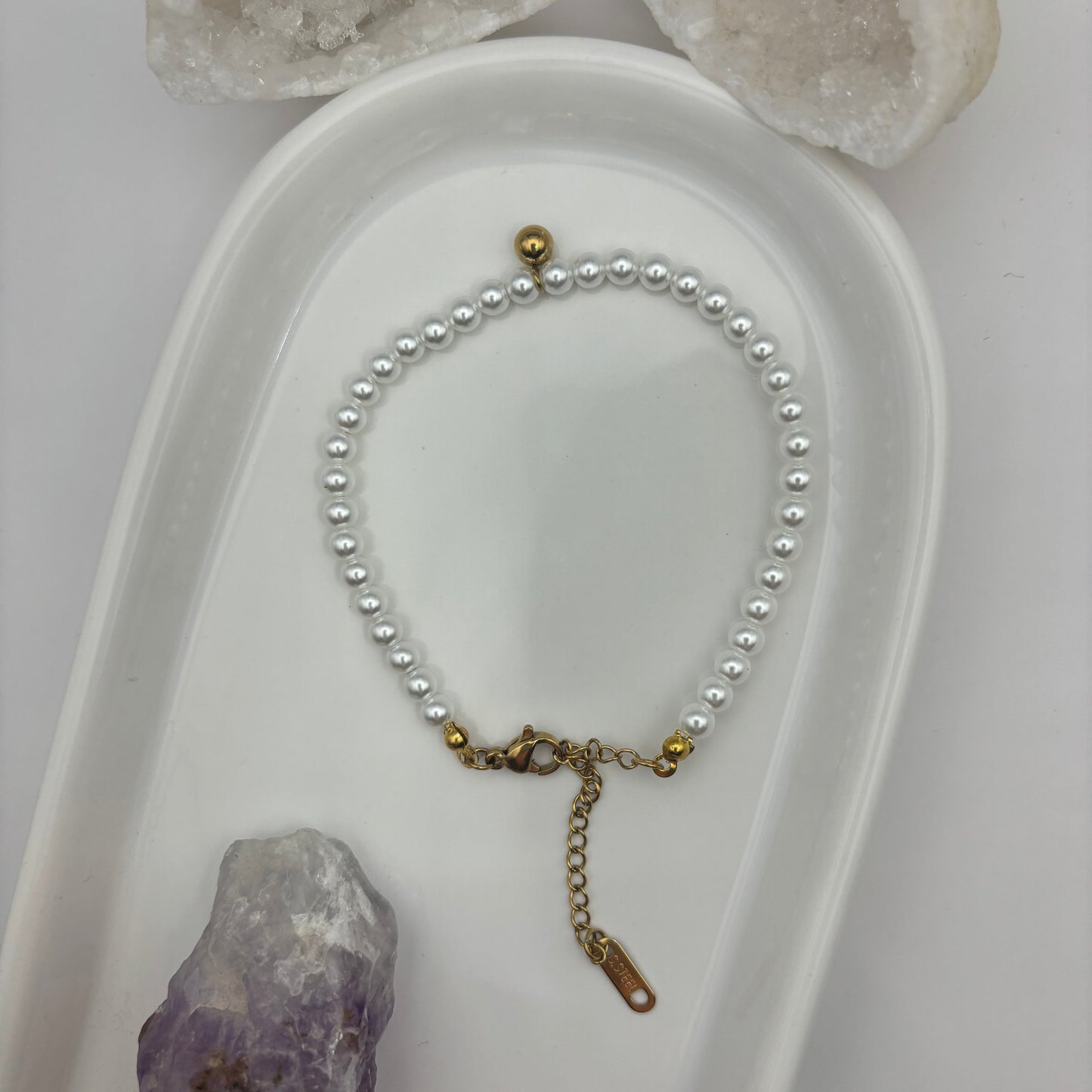 Pearl Gold Shell Bracelet - Titanium Steel Plated